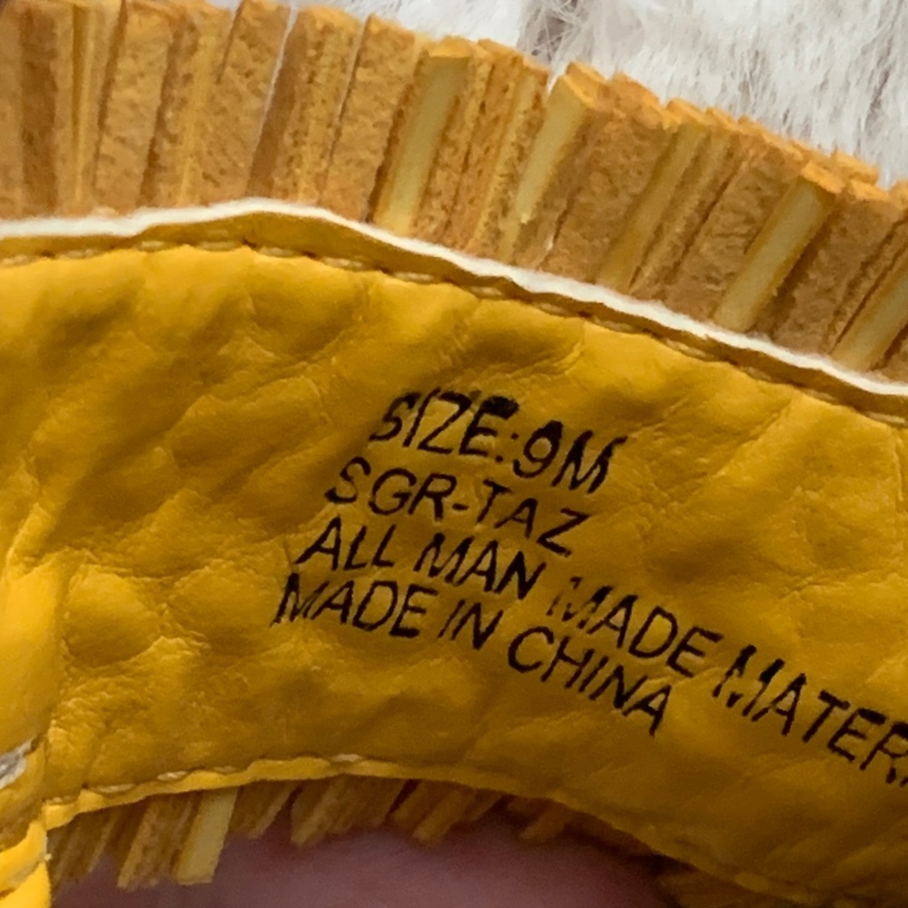 Sugar Yellow Rattan Sandals- Size 9 - Picture 6 of 6